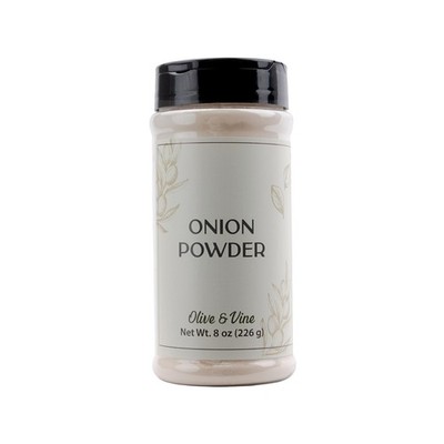 Olive & Vine Onion Powder, Savory Flavor, Seasoning for Soups, Stews, 8 Ounce 