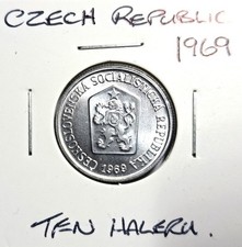 @@@ A SUPERB 1969 CZECH REPUBLIC TEN HALERU @@@