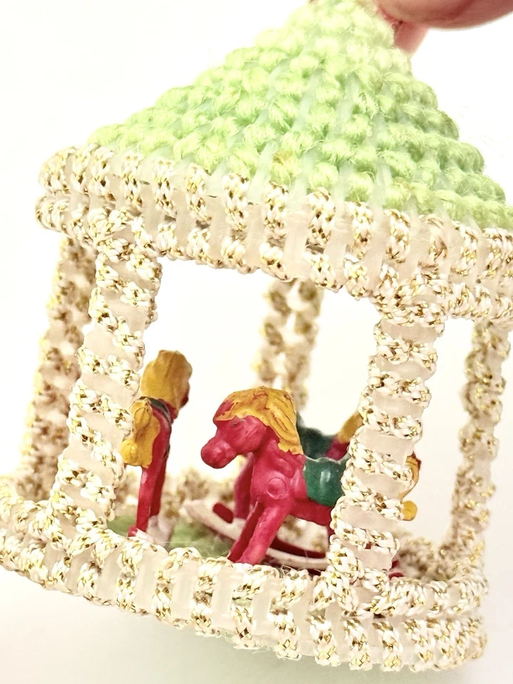 Vintage Christmas Plastic Canvas Cross Stitch 1970's Kitsch Handmade Ornaments - Image 3 of 4