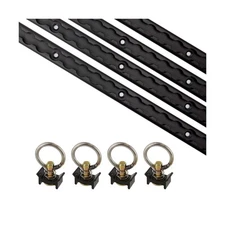 US Cargo Control L Track Tie Down System, Includes (4) USA Made 4-Foot Black ...