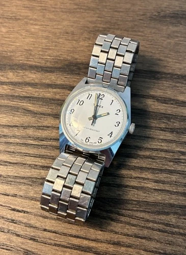 Vintage Timex Sprite 23372 02478 Mechanical Men’s Mid Size Watch, Keeping Time!