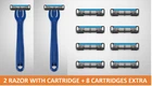 2 Gillette Guard3 Razor with cartridge + 8 cartridge Smooth comfortable Shave