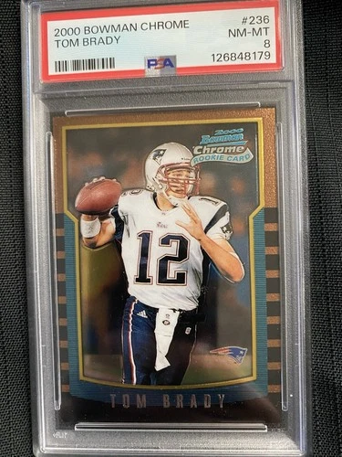 2000 Bowman Chrome Tom Brady #236 (RC) PSA 8 NM MT Rookie Card Patriots GOAT MVP
