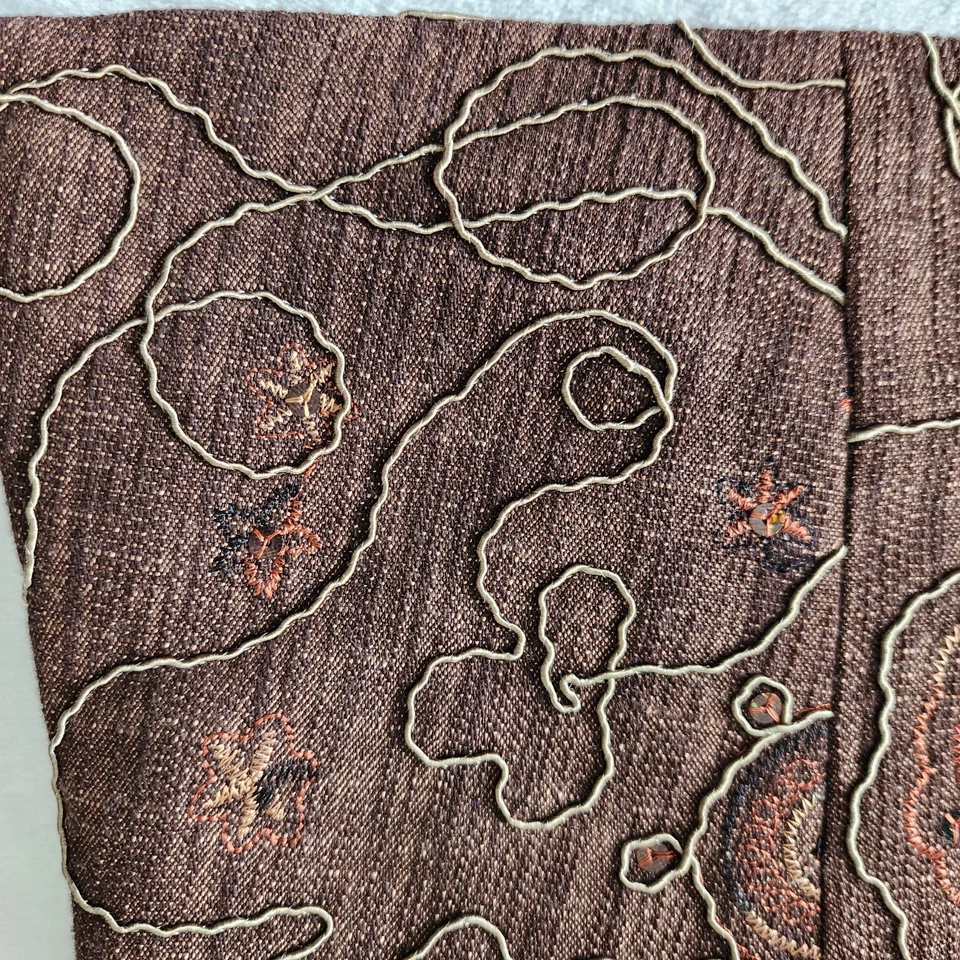 Joseph Ribkoff Jacket Womens 6 Brown Copper Embroidered Embellished Art To Wear - Image 3 of 4
