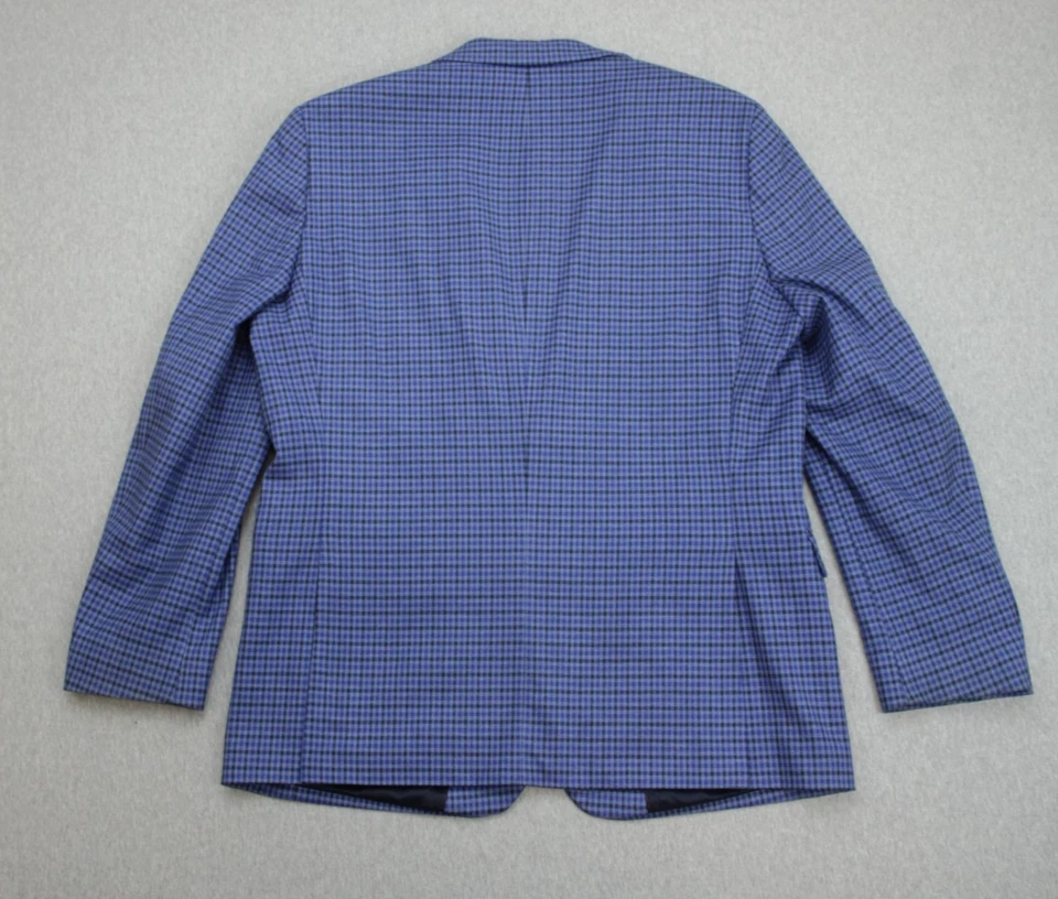 Blazer Tommy Hilfiger Para Hombre 42R Cuadros Elastizado 2 Botones Pecho Único Foto 3 de 4