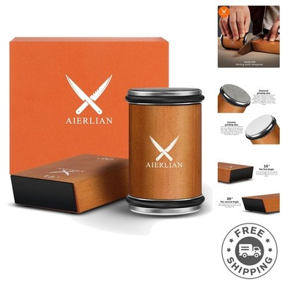 Chef's Rolling Knife Sharpener - Diamond & Ceramic Discs for Unmatched Sharpness