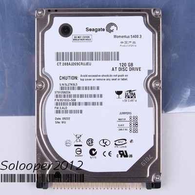 Free ship Seagate 120 GB HDD 2.5'' 8 MB 5400 RPM ST9120822A PATA Hard Disk Drive