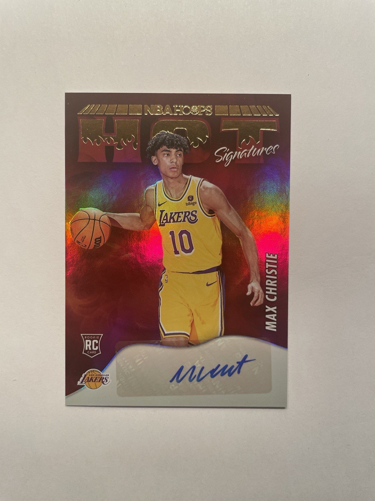 2022-23 Panini Hoops Max Christie Hot Signatures Rookies RC Auto #HSR-MAX Lakers