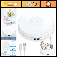 10" Electric Rotating Turntable Display Stand with LED, 360  for Jewelry  Photo