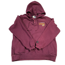 Rare Washington Redskins Starter Hoodie Sweater 3 Buttons Vintage Sz XL Embroid