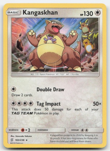 Kangaskhan 163/236 SM - Unified Minds Holofoil Pokemon TCG NM