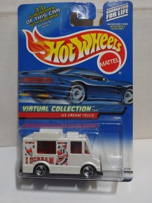 2000 Hotwheels Virtual Collection White Ice Cream Truck # 144 ''I Scream'' 1/64