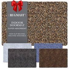Premium Microfiber Indoor Door Mat 20"x30" Washable Entry Mat, Non-Slip, Wa...