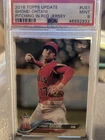 2018 Topps Update Shohei Ohtani Pitching in Red Jersey #US1 PSA 9 Mint Rookie RC