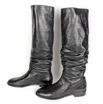 Stuart Weitzman Women's Black Knee High Genuine Leather Boots [size US 9N EU 40]