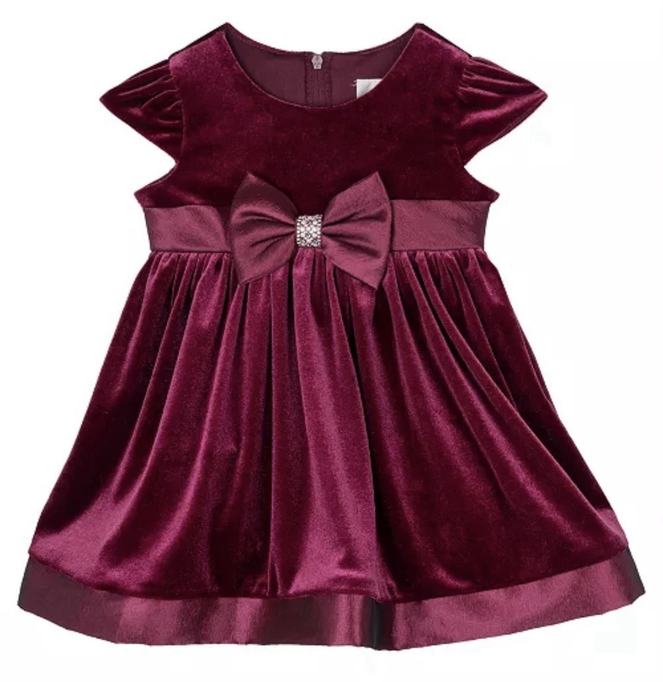 NWT's Rare Editions 18M Burgundy Special Occasion Dress - Image 2 of 4