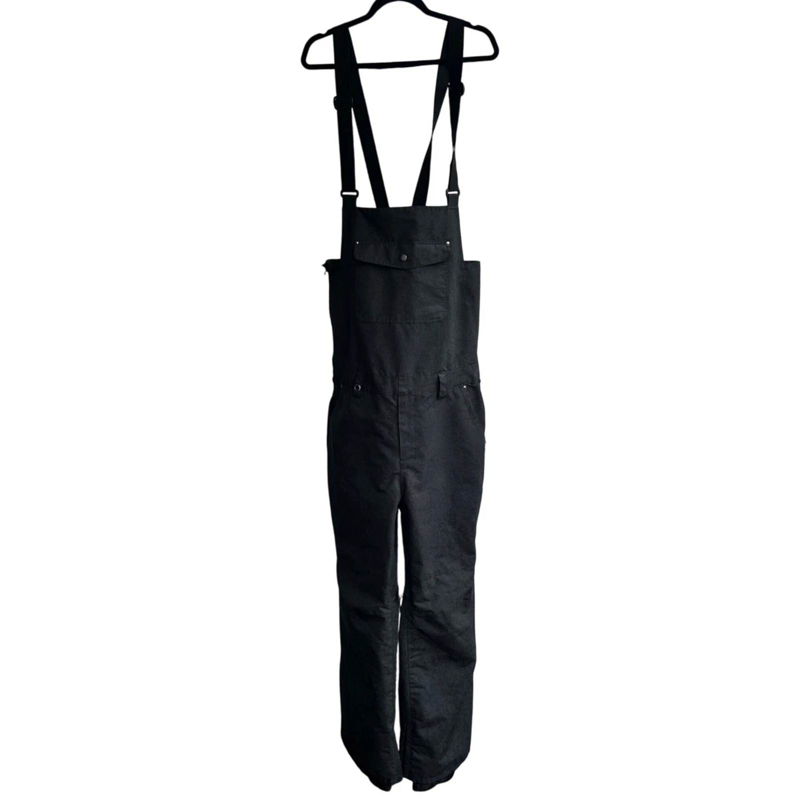 Quiksilver Mens Black Insulated Snow Bib Overalls Size L Waterproof DryFlight
