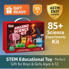 85+ Kids Science Experiments Kit | Crystal Growing, Volcano, Gem Dig | STEM Toy