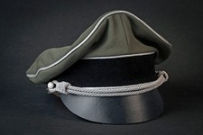 Schirmmütze Knautschmütze - Offizier der Wehrmacht - Trikotstoff - WK2