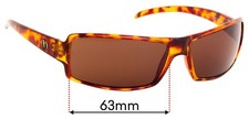SFx Replacement Sunglass Lenses fits Electric ED/DC - 63mm Wide