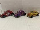 Hot Wheels 1963 Volkswagen Bug lot of Three Vintage 80's 90's Black Wall Beetles