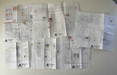 Delta B 767-232 Cockpit Posters Overhead Panels Layouts Set Of 6, 2/1/84