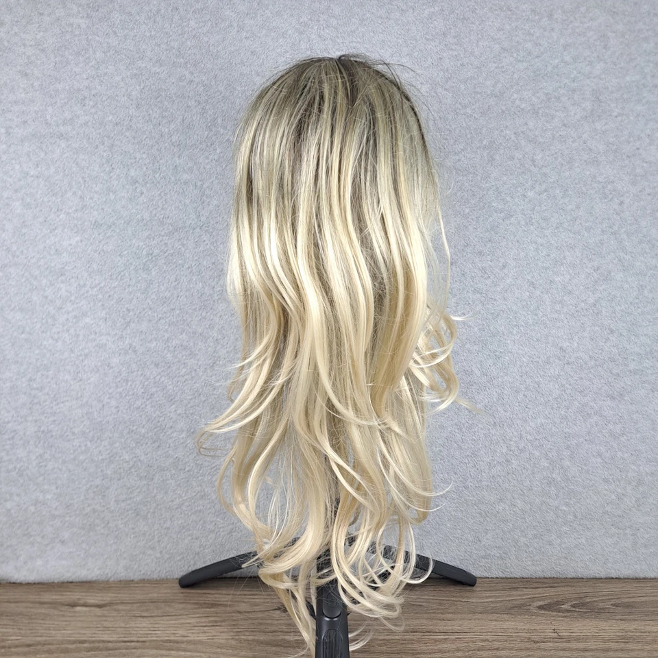 Peluca Rubia Marrón Larga Ondulada Calidad Profesional Sintética Realista Estilo Foto 4 de 4