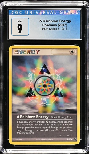 Pokémon δ Rainbow Energy 2007 POP Series 5 #9/17 CGC 9