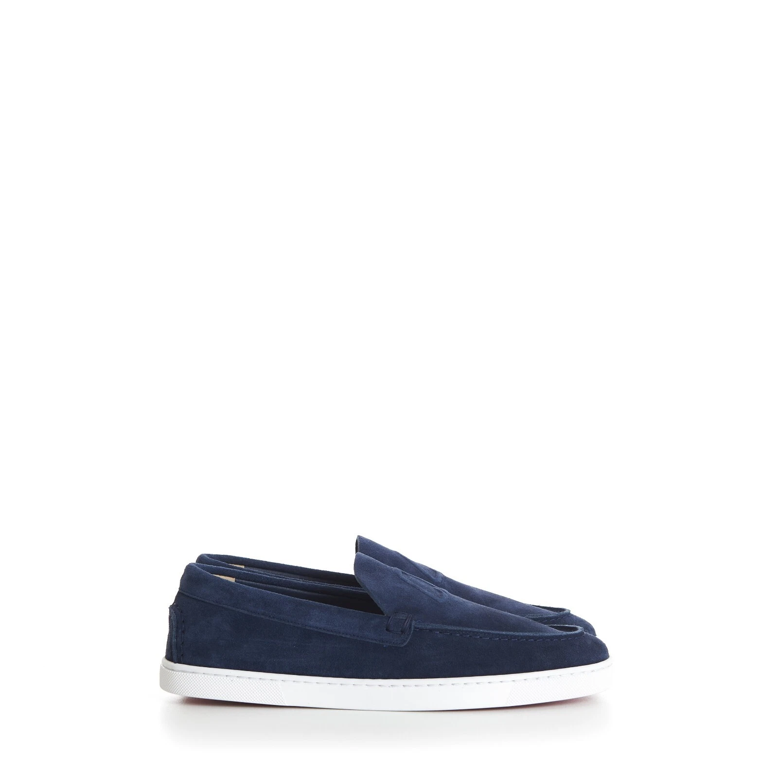 Christian Louboutin — CHRISTIAN LOUBOUTIN 895$ Varsiboat Boat Shoes Loafer - Marine Blue Suede Leather
