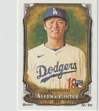 2024 TOPPS ALLEN & GINTER YOSHINOBU YAMANOTO P DODGERS ROOKIE #201 HOT!