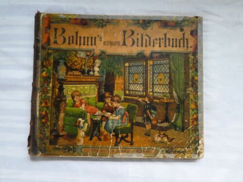 Bilderbuch Kinderbuch Lithografien Bilderatlas Bohn`s neues Bilderbuch 1885  rar - Bild 1 von 2