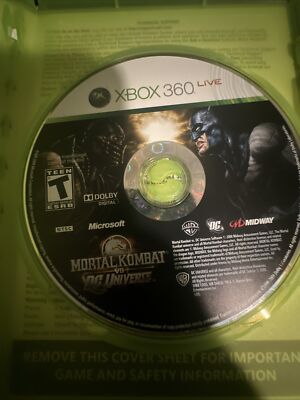 Mortal Kombat vs. DC Universe (Xbox 360, 2008) In WRONG BOX - No Manual - Tested