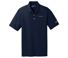 NWT 100% Authentic Carlyle Global Logo Polo Wall St Navy Embroidered 2XL