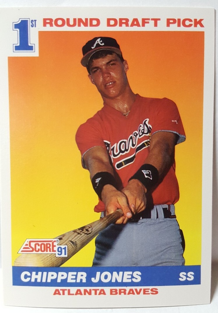 1991 Score #671 Chipper Jones   Atlanta Braves RC Baseball Card NM-MINT