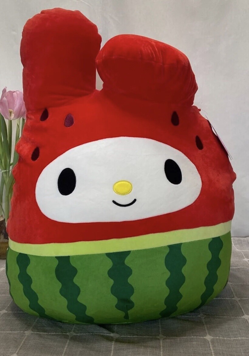 Squishmallows 20"NWT XL 20” Sanrio Hello Kitty My Melody Watermelon |  eBay