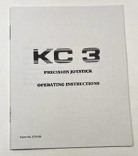 KC 3 Precision Joystick OPERATING INSTRUCTIONS Manual ONLY 275108 EUC