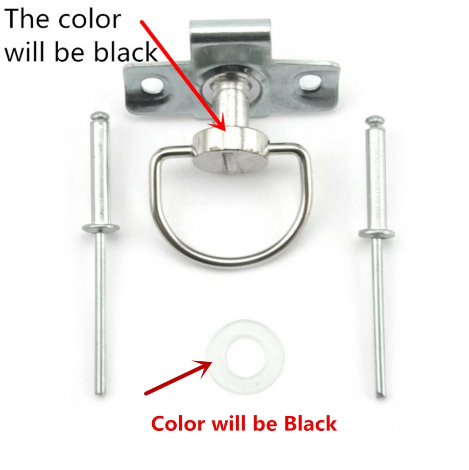 Fairing Quick Release Clip D-Ring Race Fasteners 1/4 Turn Dzus 17mm 10Pack Black - Image 3 of 4