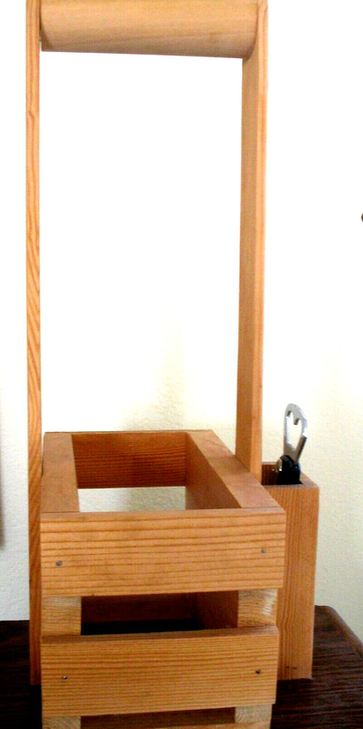 2 Bottle Handmade Wood Wine Box Carrier Holder Case w/Handle & Tool-New!