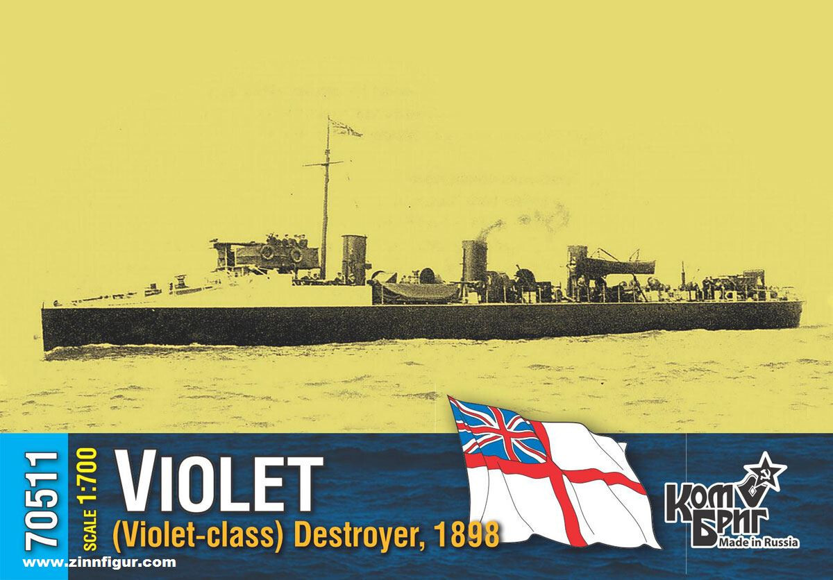 HMS Violet Destroyer 1898 Combrig 70511 maquette résine sans défaut de moulage 1:700