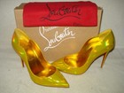 100% AUTHENTIC NEW WOMEN LOUBOUTIN HOT CHICK 100 YELLOW PATENT PUMP/HEEL US 8 — photo 3