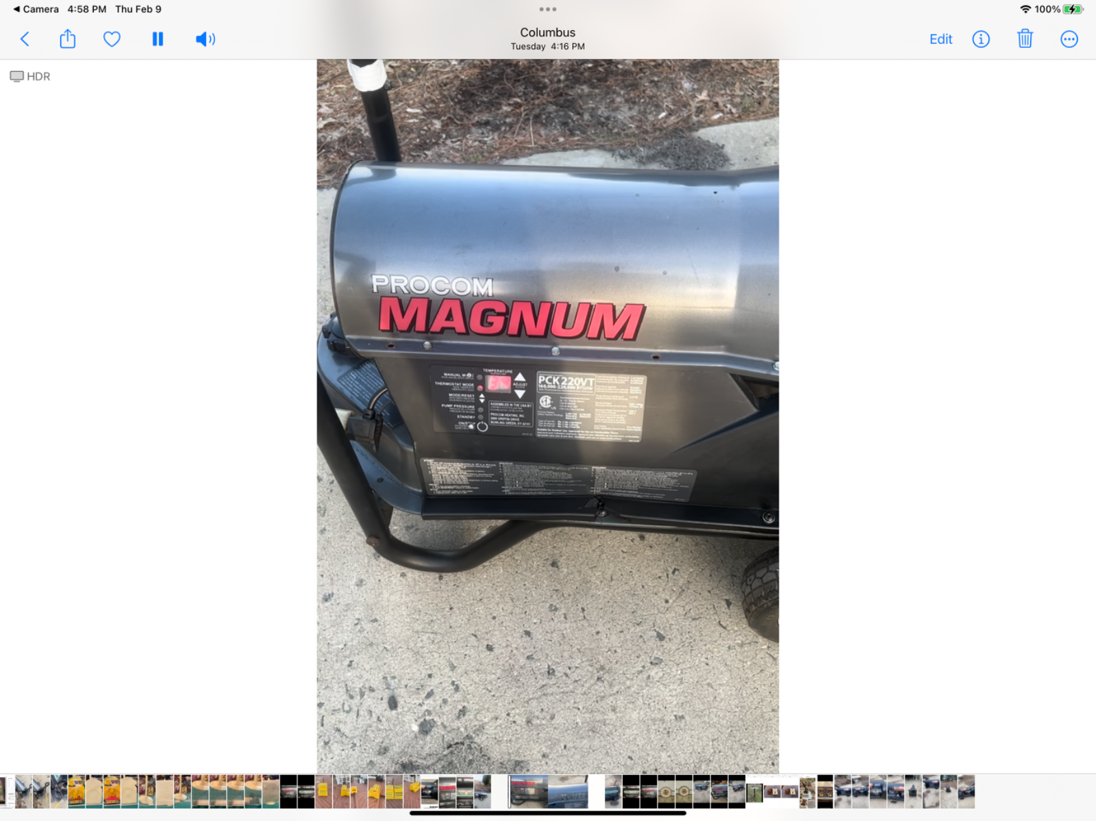 MAGNUM KEROSENE HEATER PCK22VT 160K220KBTU’S FULLY SERVICED 2/