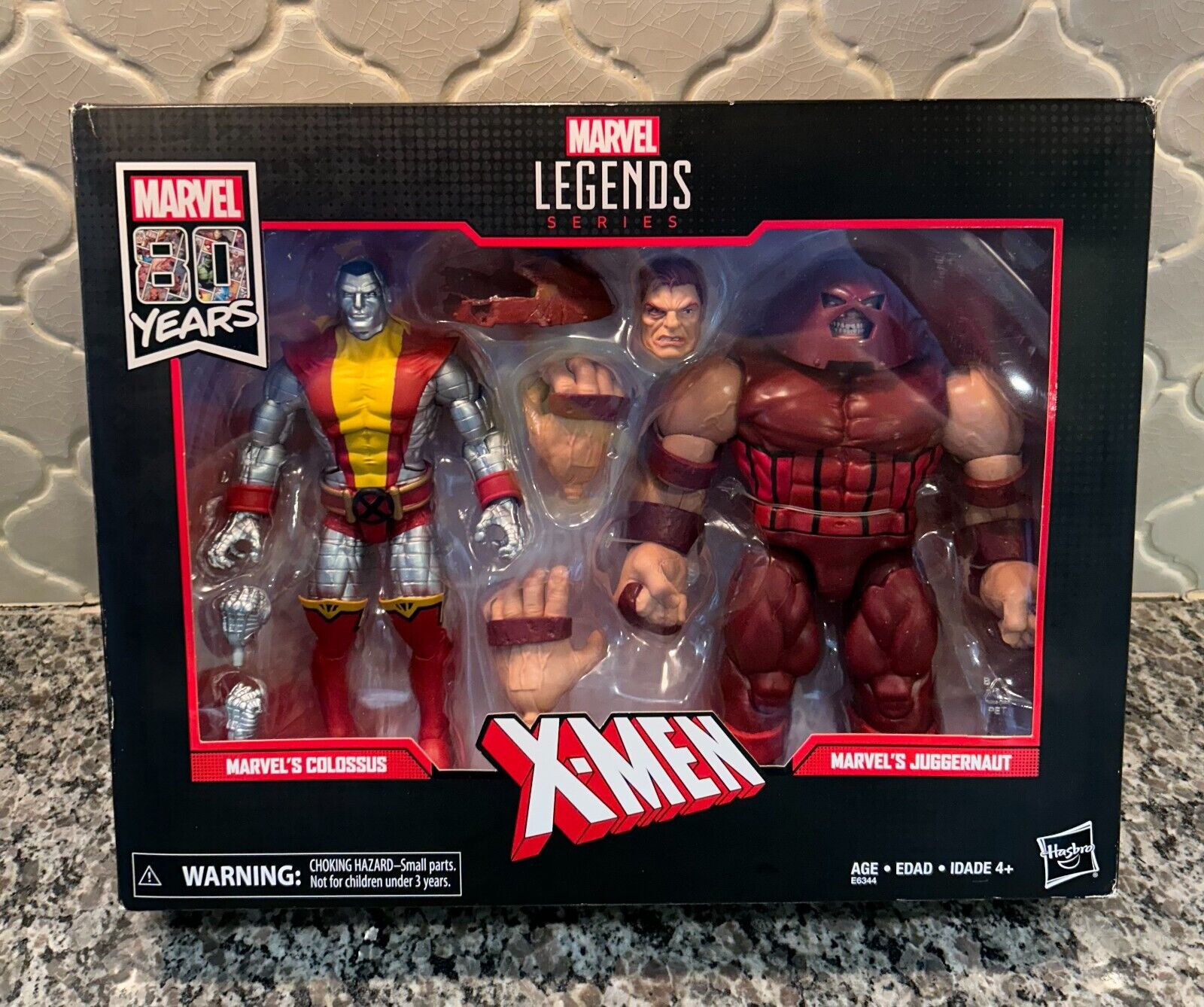 Marvel Legends 80th Anniversary X-Men Juggernaut Vs Colossus 2 Pack Non-Mint