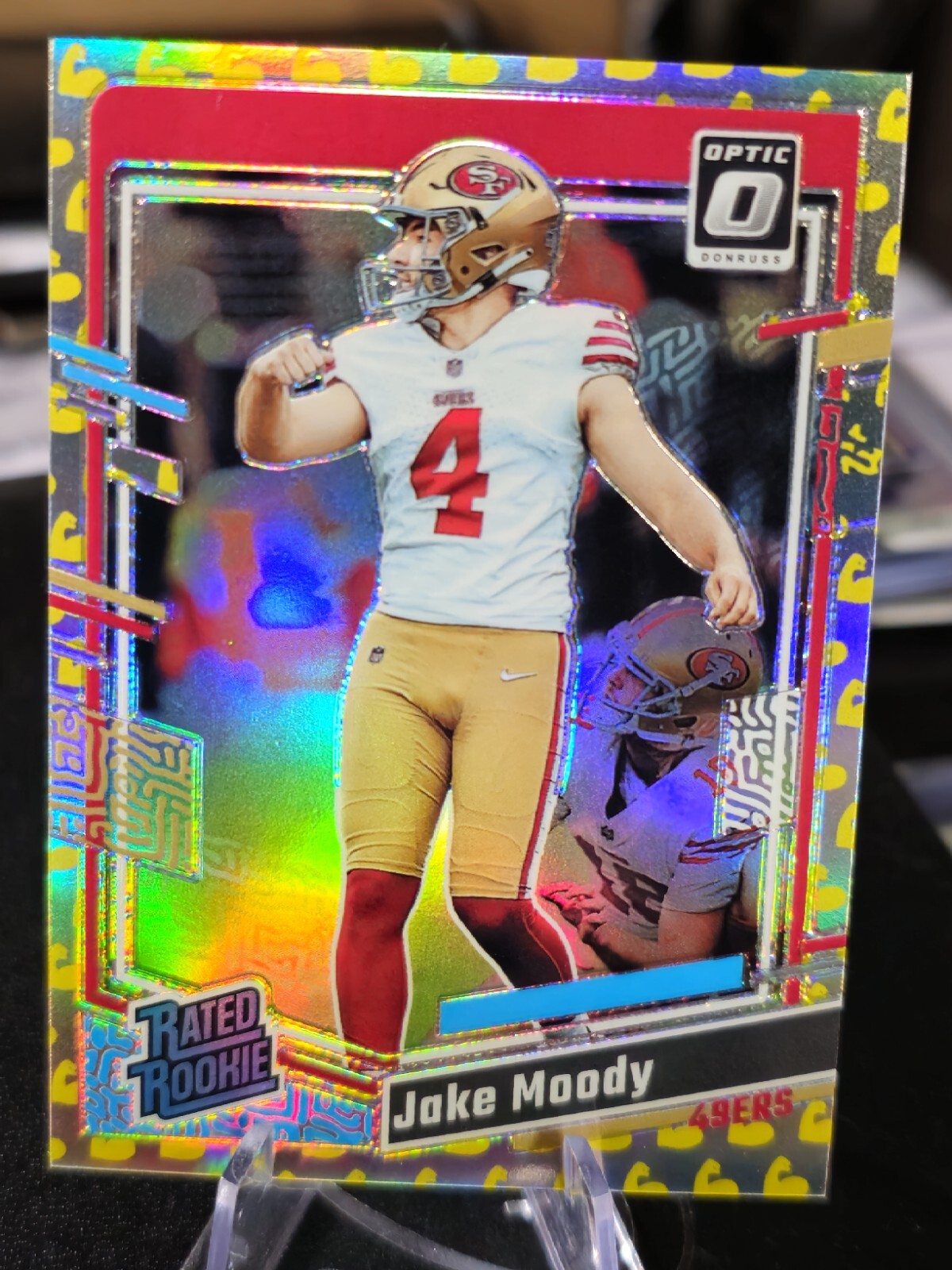 2023 Panini Donruss Optic Rated Rookie Flex Prizm #289 Jake Moody RC #044/149🔥