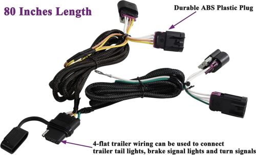 4 Way Trailer Tow Hitch Wire Harness T-Connector For Chevrolet Equinox 2010-2017 - Bild 4 von 7