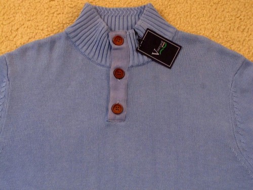 $90 VINEYARD PLACE 3 BUTTON COTTON SWEATER - LARGE - NEWwTAGS - FREE SHIPPING - Picture 3 of 11