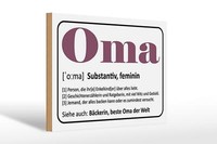 Holzschild Spruch 30X20 Cm Oma BäCkerin Beste Oma Welt Deko Schild Wooden Sign