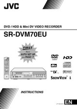 JVC SR-DVM70EU Mini DV  DVD Recorder Owners Instruction Manual Reprint