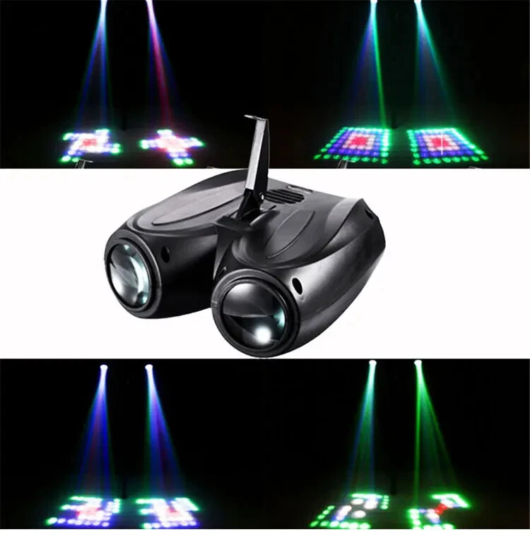 128beads LEDs RGB Light DJ Stage Pattern Effect Auto Sound Control Disco Lights - Image 2 of 4