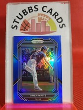 2023 Prizm Baseball Base Blue #12 Owen White 142/149 - Texas Rangers