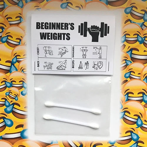 Beginners Weights Fun Gym Gift Novelty Joke Funny Christmas Xmas Idea